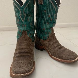 Justin Bent Rail square toe boots